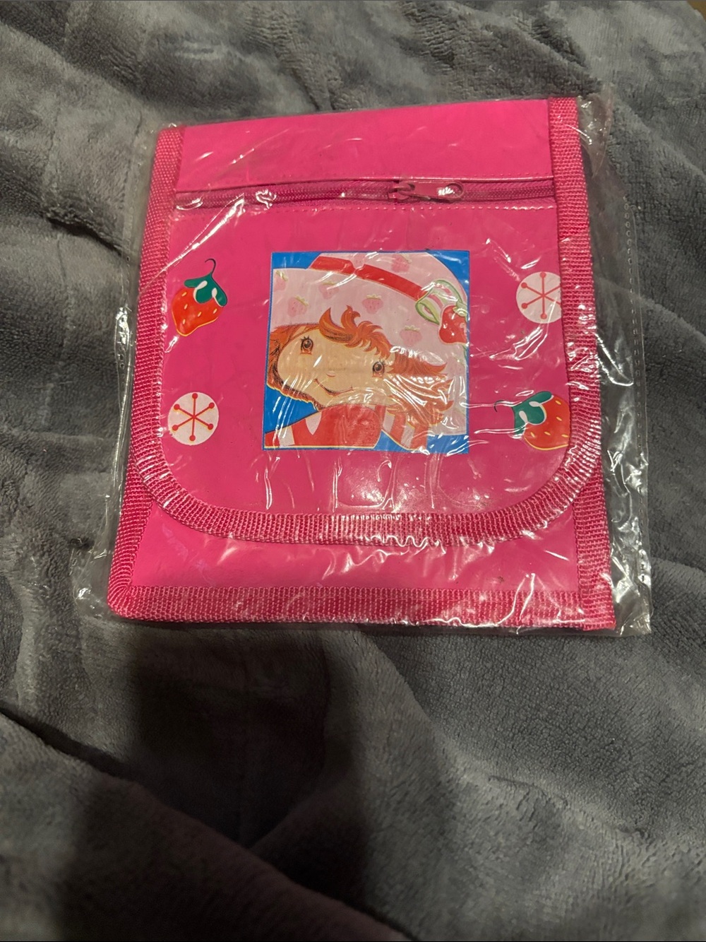 Pink Kids Character Shoulder Bag with Strawberry Accents